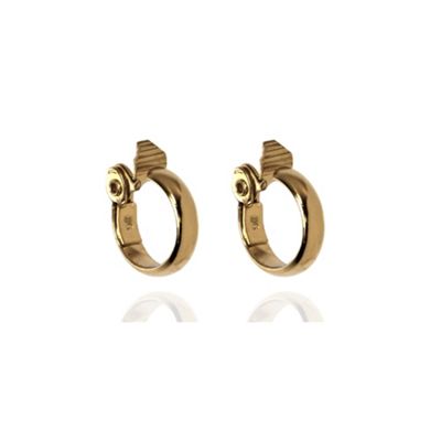 Gold tone large hoop earrings